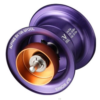 DAIWA - ダイワ SLP ALPHAS SV 105 SPOOL【レッド】 DAIWA】 Alphas SV105 SPOOL PURPLE (Shallow Spool)