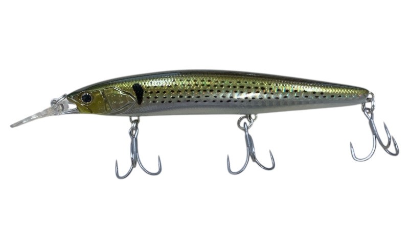 Jackall Bros Bigbacker Wangan Minnow 128S-LB - Konoshiro Lens Holo