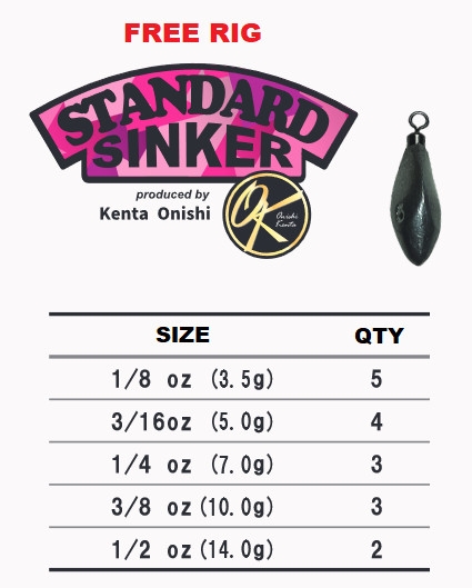 Zappu Standard Sinker Free Rig