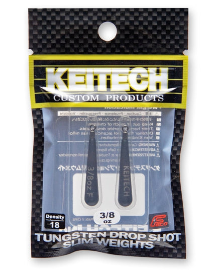 Keitech Tungsten Drop Shot Slim Weights