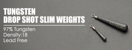 Keitech Tungsten Drop Shot Slim Weights